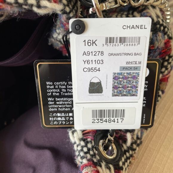 Chanel Drawstring Bucket Bag Tweed - Picture 8 of 8